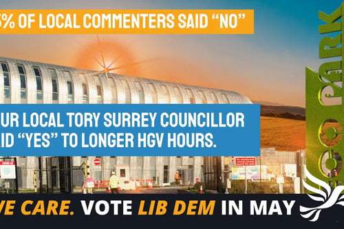 Spelthorne Liberal Democrats Eco Park HGV extended hours