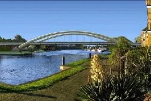 Artists impression of new Walton Bridge