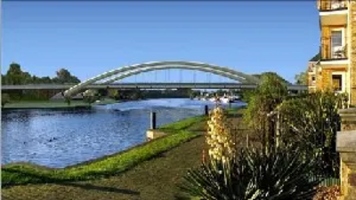 Artists impression of new Walton Bridge