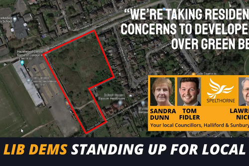 Spelthorne Lib Dems - Green Belt Land near Hazelwood, Sunbury