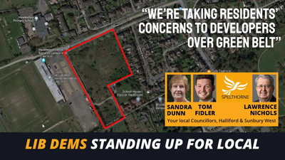 Spelthorne Lib Dems - Green Belt Land near Hazelwood, Sunbury