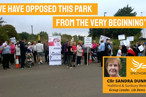 Spelthorne Liberal Democrats Eco Park Protest