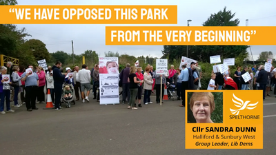 Spelthorne Liberal Democrats Eco Park Protest