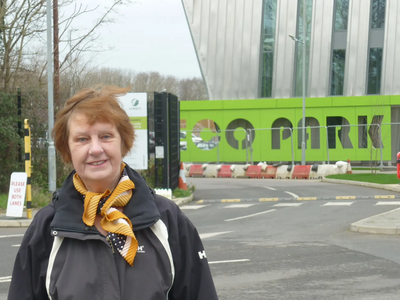 Cllr Sandra Dunn at the Eco Park