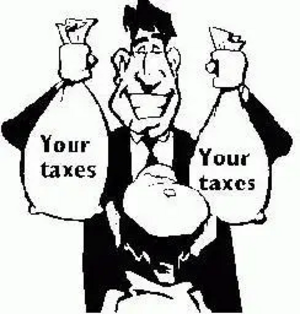 Cashbags Graphic (Your taxes)