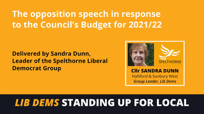 Spelthorne Liberal Democrats Council Budget Response 2021/22