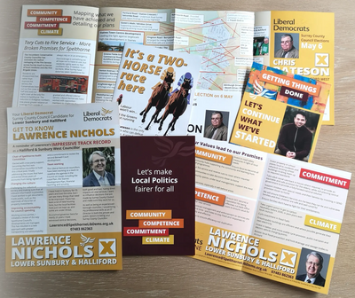 Spelthorne Liberal Democrats SCC 2021 Literature