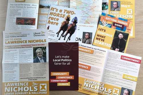 Spelthorne Liberal Democrats SCC 2021 Literature