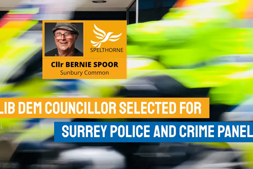 Lib Dem Spelthorne Councillor Bernie Spoor selected for Surrey Police and Crime Panel