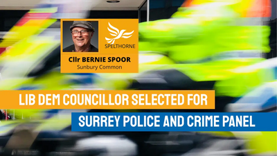 Lib Dem Spelthorne Councillor Bernie Spoor selected for Surrey Police and Crime Panel