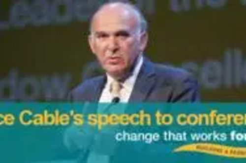 Vince Cable at the Birmingham Conference - Spring 2010