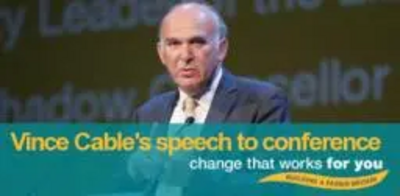 Vince Cable at the Birmingham Conference - Spring 2010