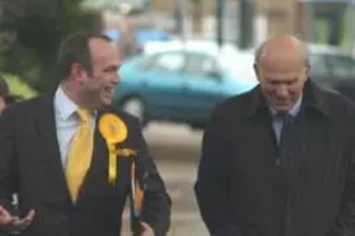 Mark Chapman with Vince Cable