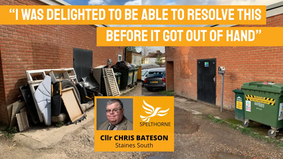 Spelthorne Liberal Democrats Stainash Flytipping